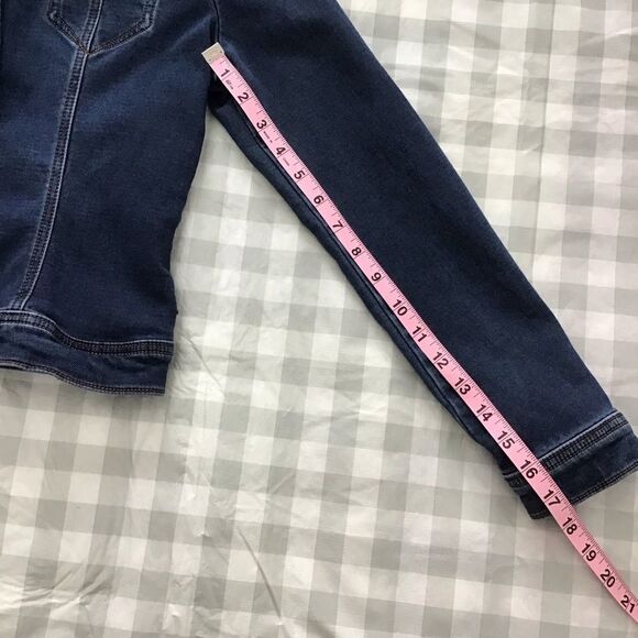 𝅺parasuco 2016 stretchy jeans denim jacket blue casual Streetwear coat small - Picture 5 of 9